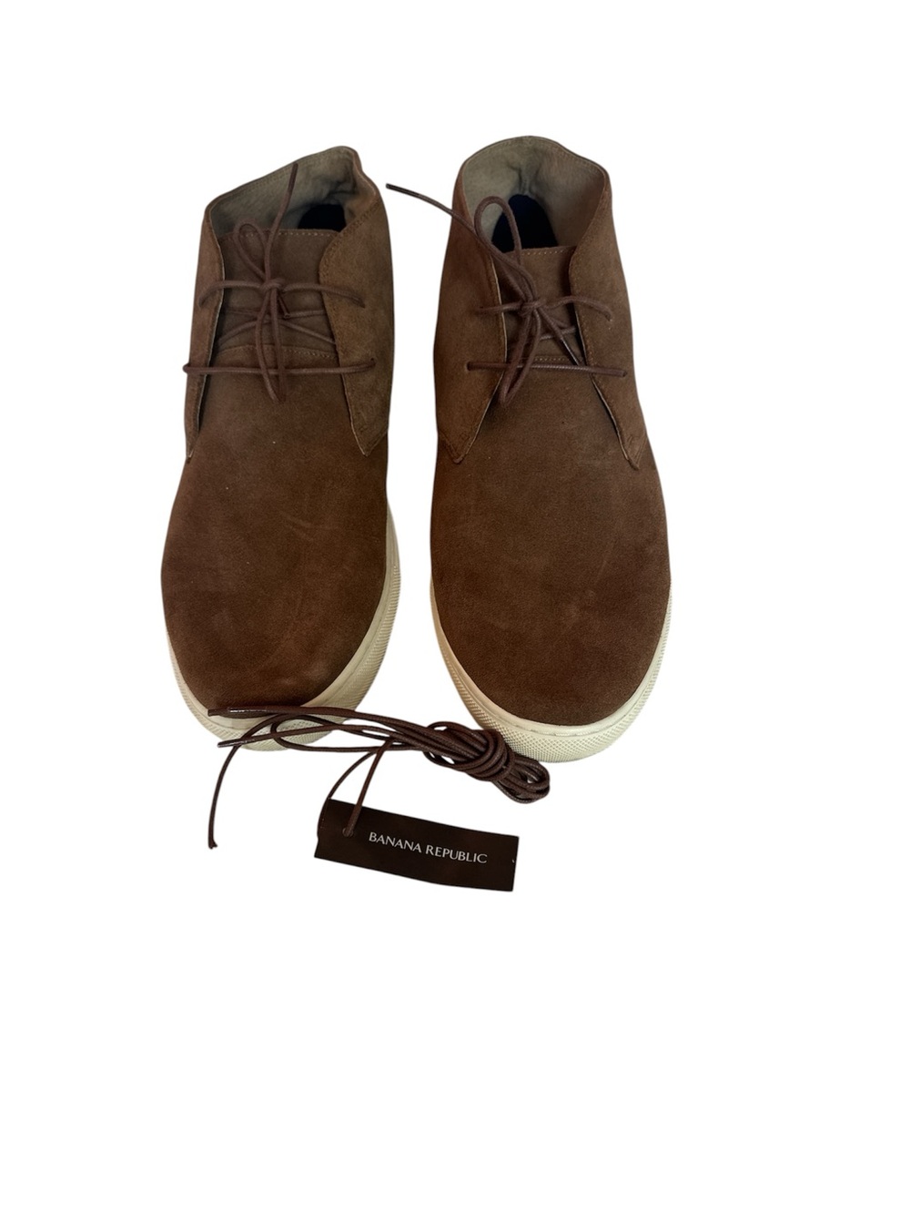 Banana Republic Brown Suede Chukka Sneakers with White Sole